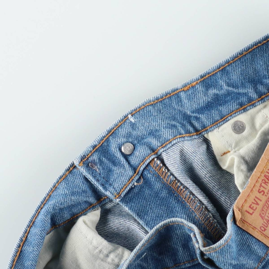 80'S Levi's 505-0217 Tapered Denim Pants Made in USA Men's W33 Vintage cotton blue type Vintage Second Hand