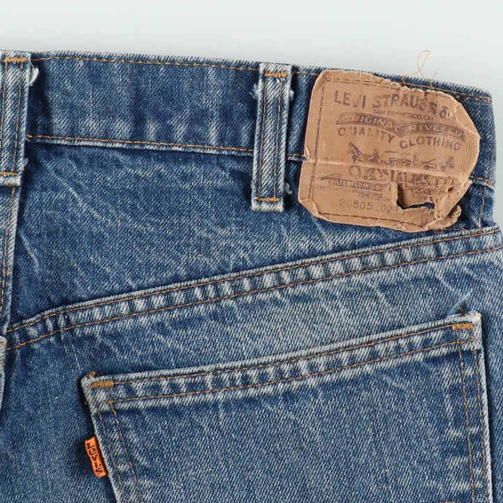Vintage 80s-90'S Levi's 20505-0217 Orange Tab Tapered Denim Pants, Men's Size 34 cotton blue type Vintage Second Hand