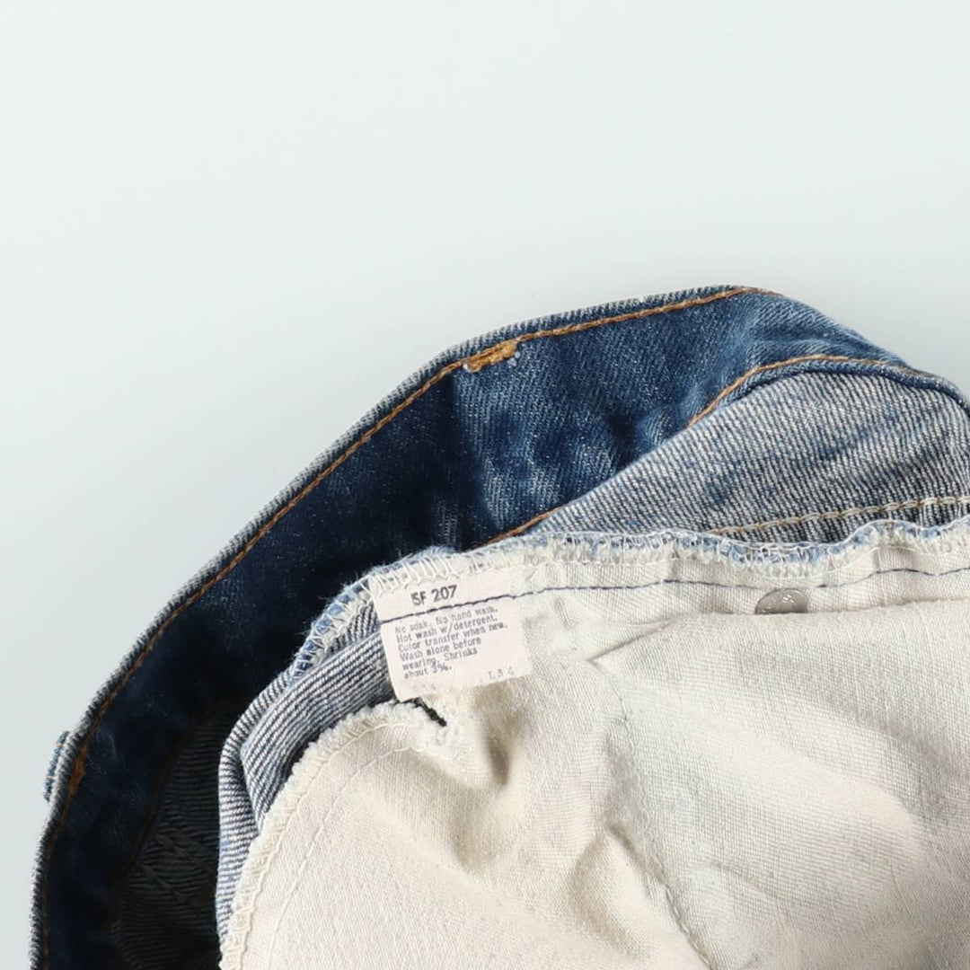 Vintage 80s-90'S Levi's 20505-0217 Orange Tab Tapered Denim Pants, Men's Size 34 cotton blue type Vintage Second Hand