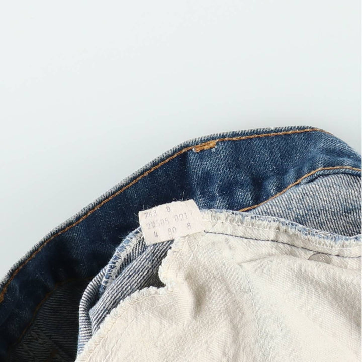 Vintage 80s-90'S Levi's 20505-0217 Orange Tab Tapered Denim Pants, Men's Size 34 cotton blue type Vintage Second Hand