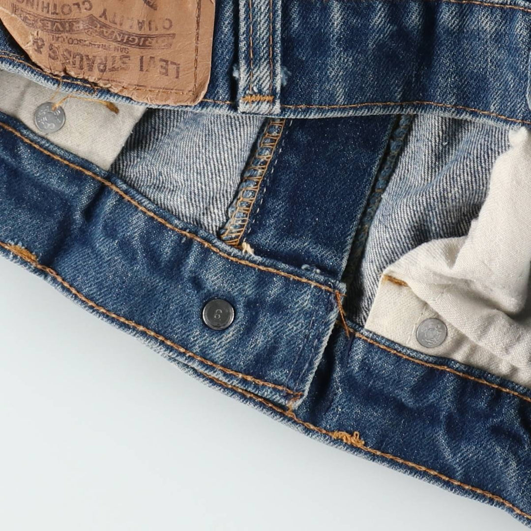 Vintage 80s-90'S Levi's 20505-0217 Orange Tab Tapered Denim Pants, Men's Size 34 cotton blue type Vintage Second Hand