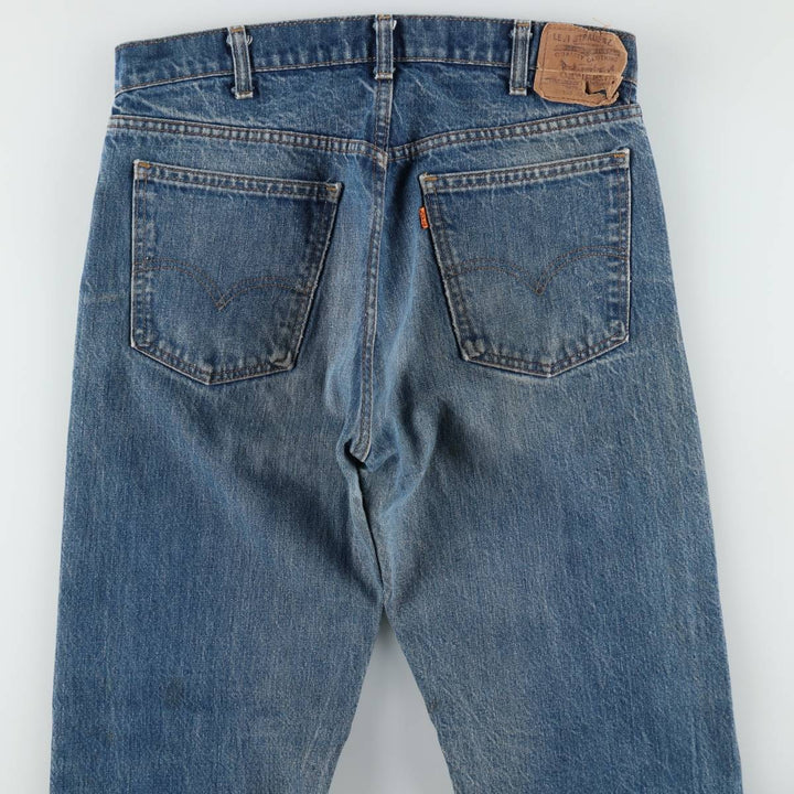 Vintage 80s-90'S Levi's 20505-0217 Orange Tab Tapered Denim Pants, Men's Size 34 cotton blue type Vintage Second Hand