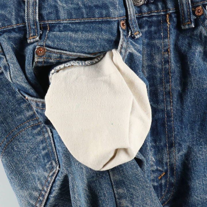 Vintage 80s-90'S Levi's 20505-0217 Orange Tab Tapered Denim Pants, Men's Size 34 cotton blue type Vintage Second Hand