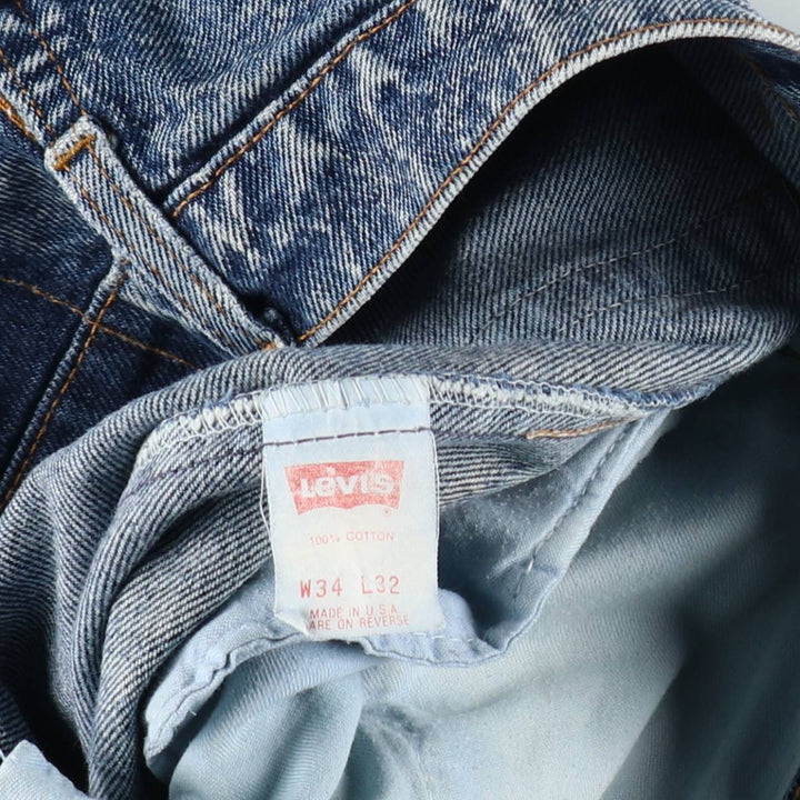1990'S Levi's 505-0212 Tapered Denim Pants, Made in USA, Men's Size W34 (approx.), Vintage cotton blue type Vintage Second Hand
