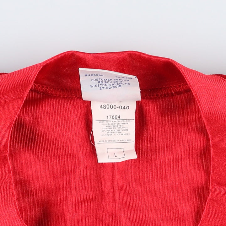 Champion Authentic Athletic Apparel V-Neck Mesh Game Shirt Football Shirt (Men's Size L) - 2000s Nylon red type Vintage Second Hand