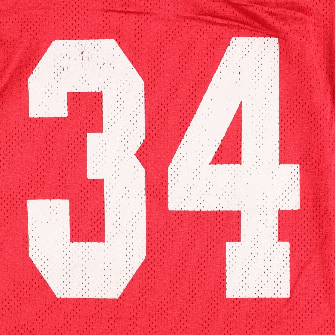 Champion Authentic Athletic Apparel V-Neck Mesh Game Shirt Football Shirt (Men's Size L) - 2000s Nylon red type Vintage Second Hand