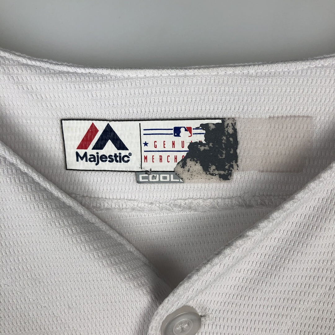 Majestic MLB Texas Rangers Rougned Odor Game Shirt Baseball Shirt Men's Size L polyester white type Vintage Second Hand