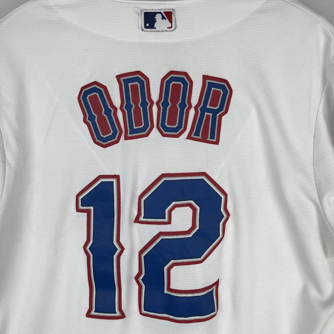 Majestic MLB Texas Rangers Rougned Odor Game Shirt Baseball Shirt Men's Size L polyester white type Vintage Second Hand