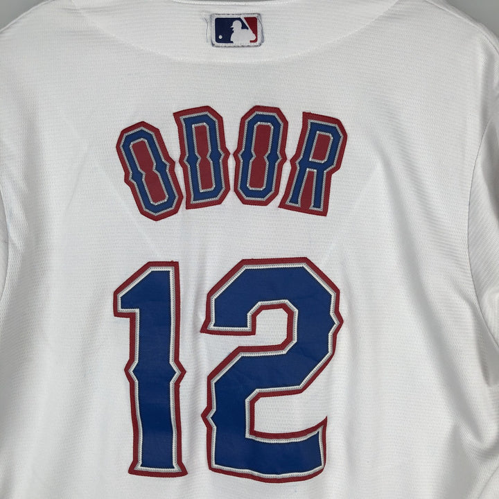 Majestic MLB Texas Rangers Rougned Odor Game Shirt Baseball Shirt Men's Size L polyester white type Vintage Second Hand