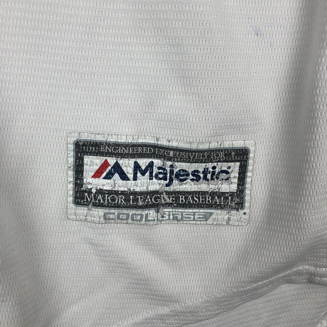 Majestic MLB Texas Rangers Rougned Odor Game Shirt Baseball Shirt Men's Size L polyester white type Vintage Second Hand