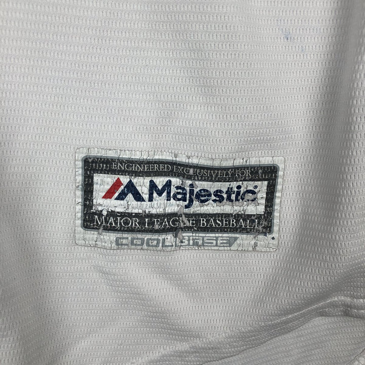 Majestic MLB Texas Rangers Rougned Odor Game Shirt Baseball Shirt Men's Size L polyester white type Vintage Second Hand
