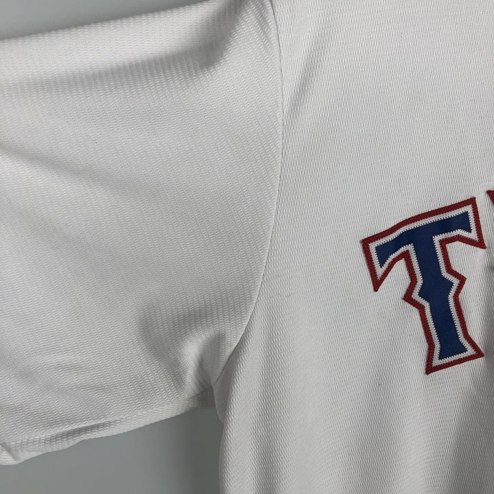 Majestic MLB Texas Rangers Rougned Odor Game Shirt Baseball Shirt Men's Size L polyester white type Vintage Second Hand
