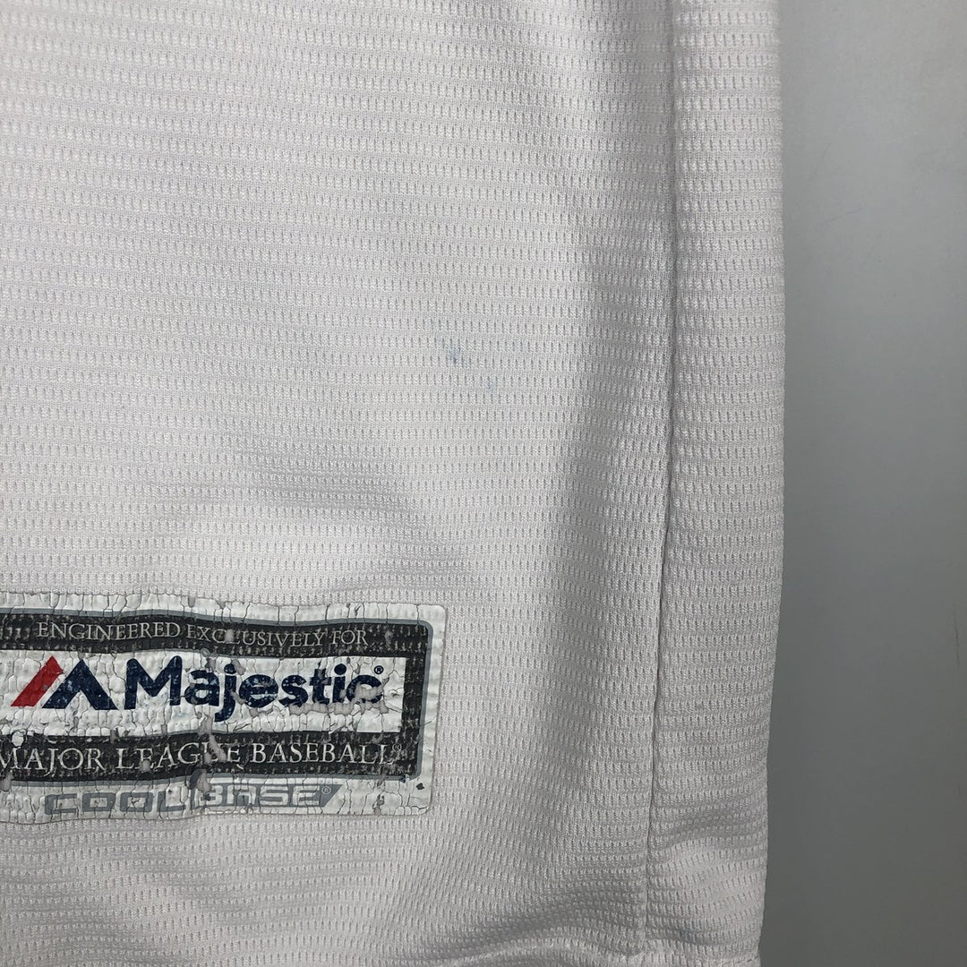 Majestic MLB Texas Rangers Rougned Odor Game Shirt Baseball Shirt Men's Size L polyester white type Vintage Second Hand