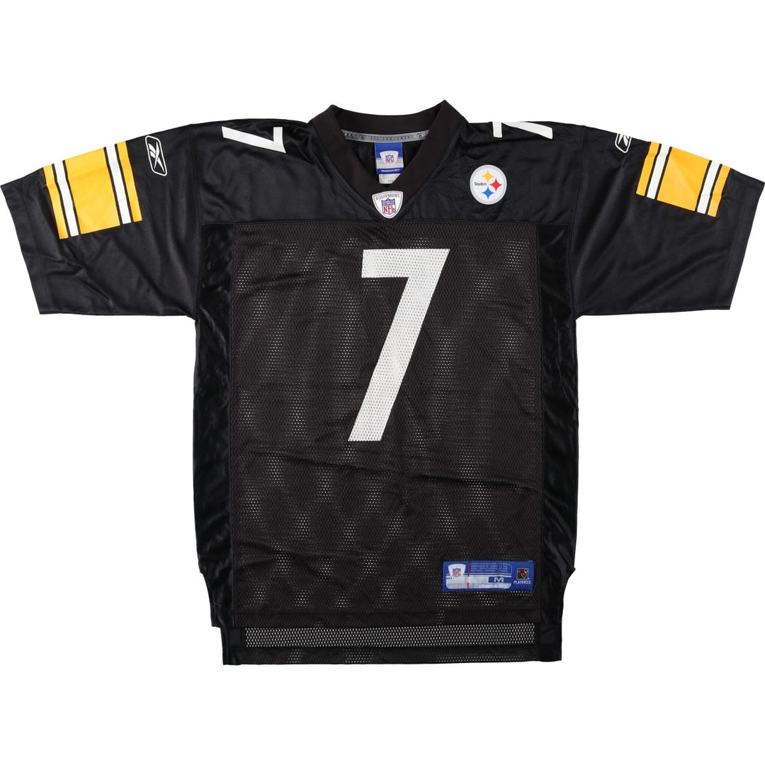 Reebok NFL Pittsburgh Steelers Mesh V-Neck Game Shirt Football Shirt Men's Size M (approx.) Nylon black type Vintage Second Hand