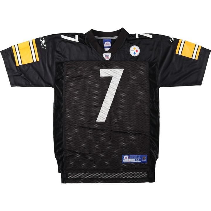 Reebok NFL Pittsburgh Steelers Mesh V-Neck Game Shirt Football Shirt Men's Size M (approx.) Nylon black type Vintage Second Hand