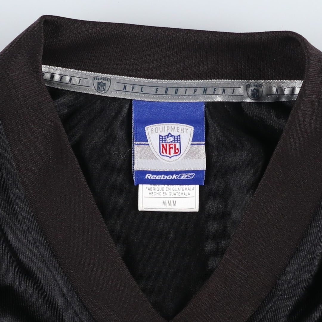Reebok NFL Pittsburgh Steelers Mesh V-Neck Game Shirt Football Shirt Men's Size M (approx.) Nylon black type Vintage Second Hand