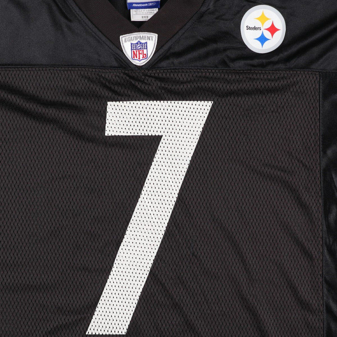 Reebok NFL Pittsburgh Steelers Mesh V-Neck Game Shirt Football Shirt Men's Size M (approx.) Nylon black type Vintage Second Hand