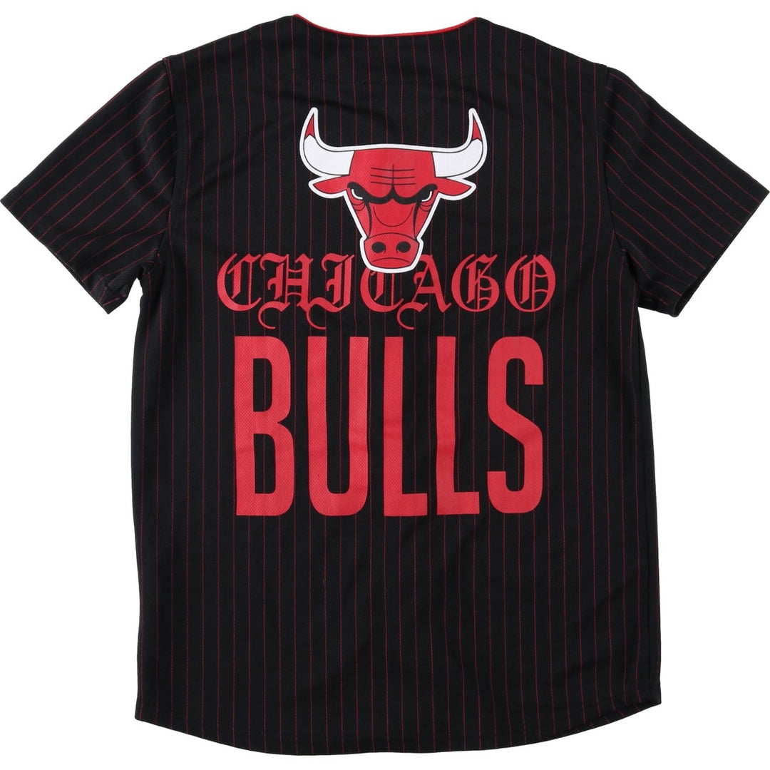 NBA Chicago Bulls Stripe Pattern Game Shirt Baseball Shirt Men's Size S (approx.) polyester black type Vintage Second Hand