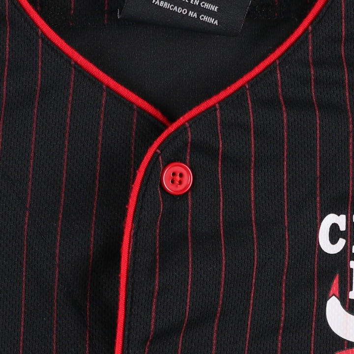 NBA Chicago Bulls Stripe Pattern Game Shirt Baseball Shirt Men's Size S (approx.) polyester black type Vintage Second Hand