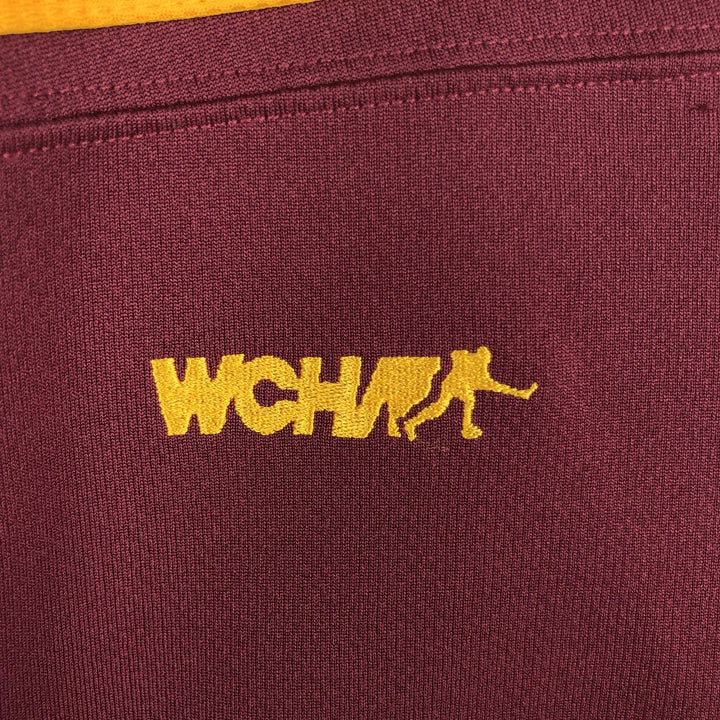 ~2000'S Nike TEAM MINNESOTA University of Minnesota Lace-up 3/4 Sleeve College Game Shirt Hockey Shirt Men's Size L polyester burgundy type Vintage Second Hand