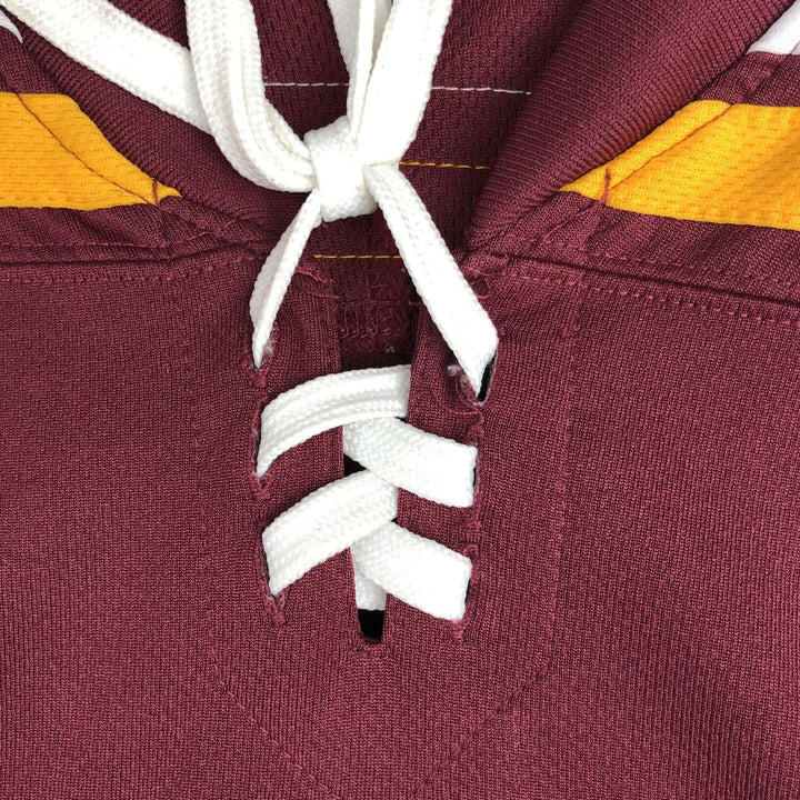 ~2000'S Nike TEAM MINNESOTA University of Minnesota Lace-up 3/4 Sleeve College Game Shirt Hockey Shirt Men's Size L polyester burgundy type Vintage Second Hand