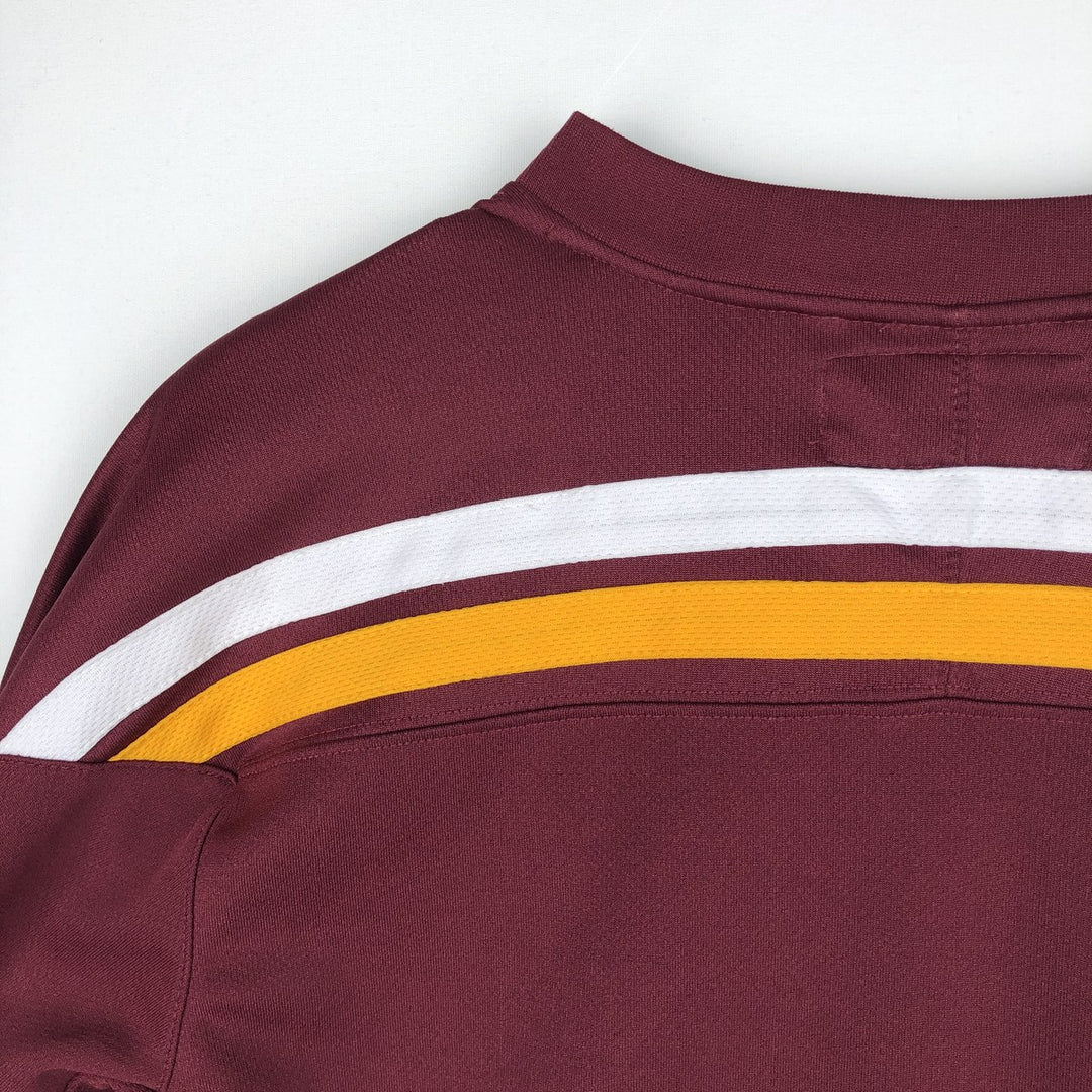 ~2000'S Nike TEAM MINNESOTA University of Minnesota Lace-up 3/4 Sleeve College Game Shirt Hockey Shirt Men's Size L polyester burgundy type Vintage Second Hand