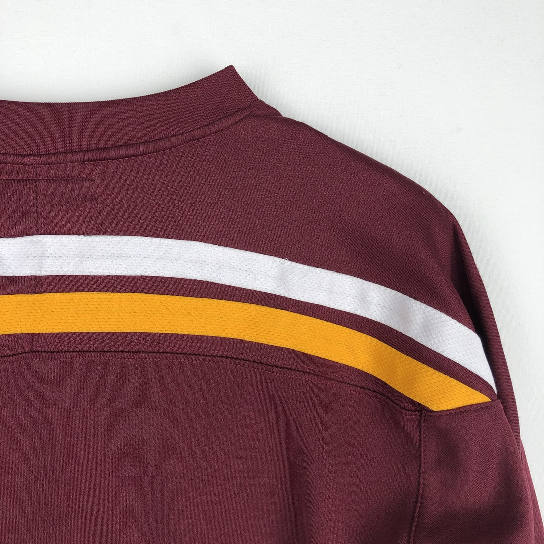 ~2000'S Nike TEAM MINNESOTA University of Minnesota Lace-up 3/4 Sleeve College Game Shirt Hockey Shirt Men's Size L polyester burgundy type Vintage Second Hand