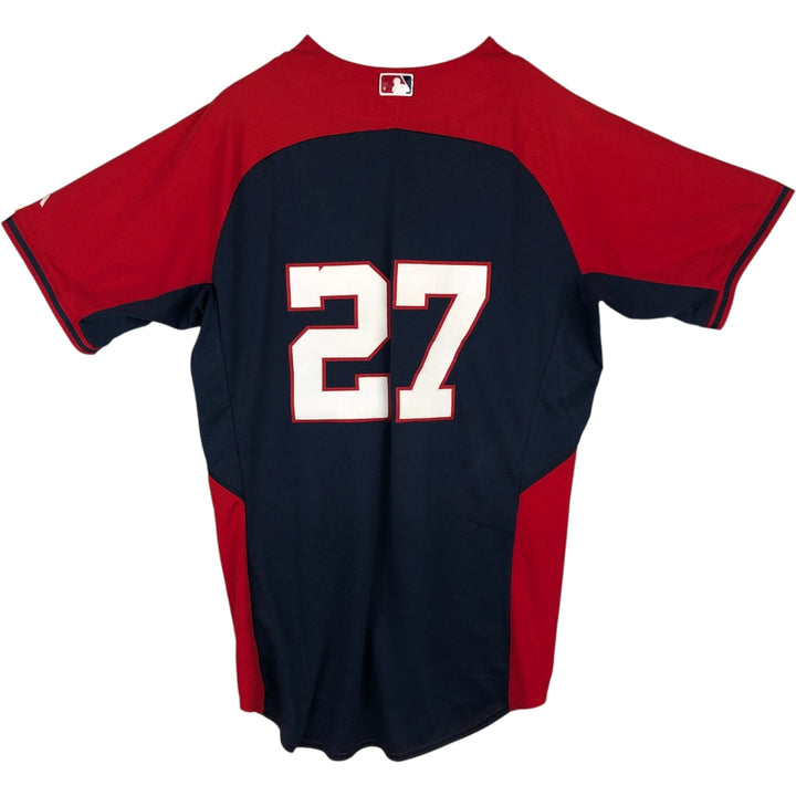 Majestic MLB Washington Nationals Game Shirt Baseball Shirt Made in USA Men's XXL equivalent polyester red type Vintage Second Hand