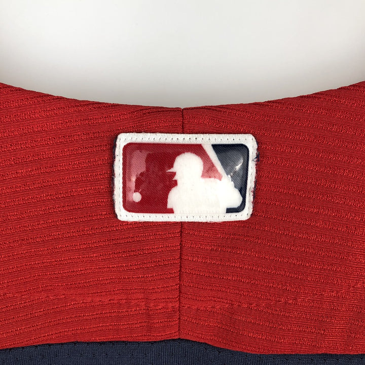 Majestic MLB Washington Nationals Game Shirt Baseball Shirt Made in USA Men's XXL equivalent polyester red type Vintage Second Hand