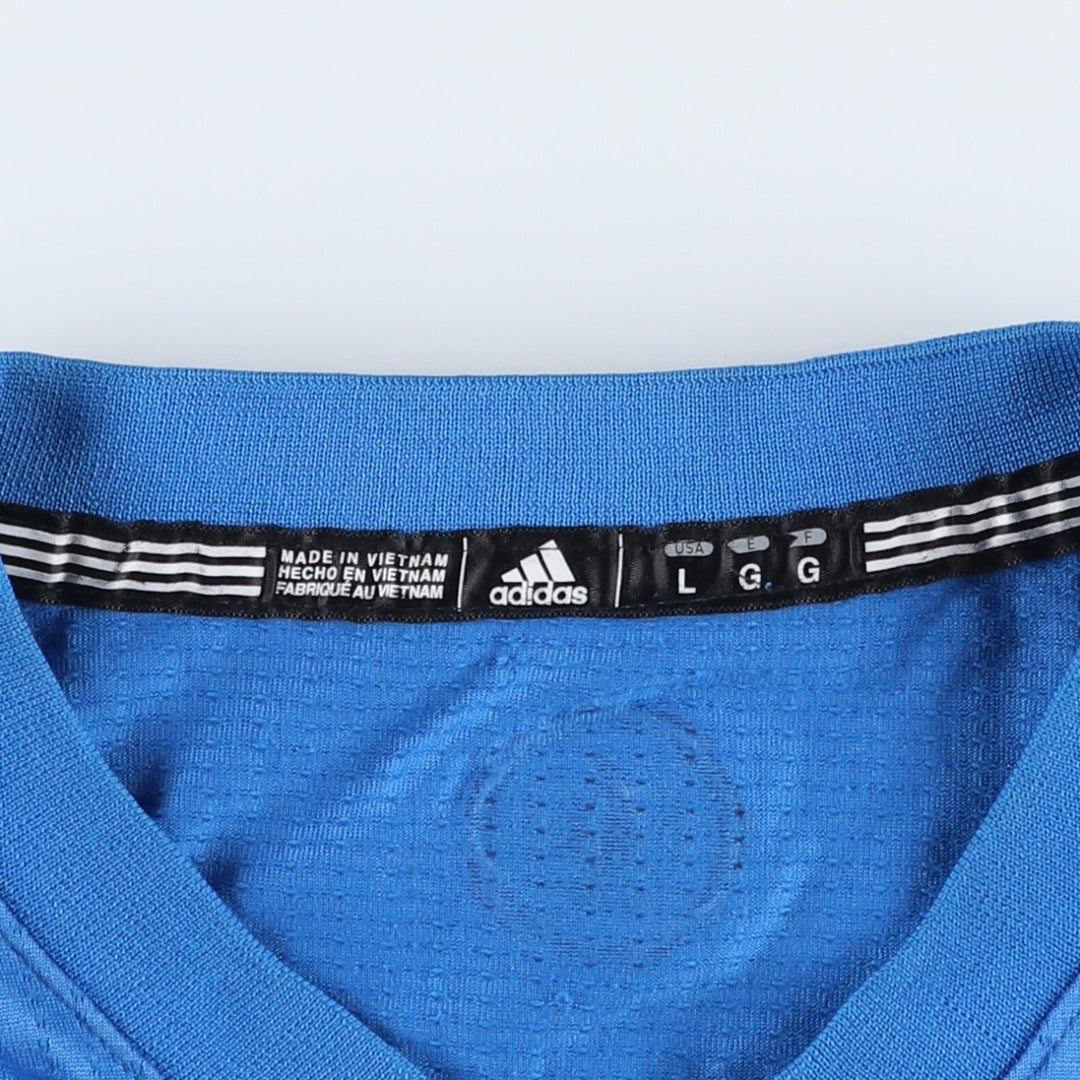 Adidas NBA Oklahoma City Thunder Swingman Stripe Pattern Game Shirt Replica Uniform (Men's Size S) polyester blue type Vintage Second Hand