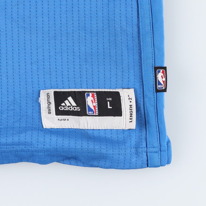 Adidas NBA Oklahoma City Thunder Swingman Stripe Pattern Game Shirt Replica Uniform (Men's Size S) polyester blue type Vintage Second Hand