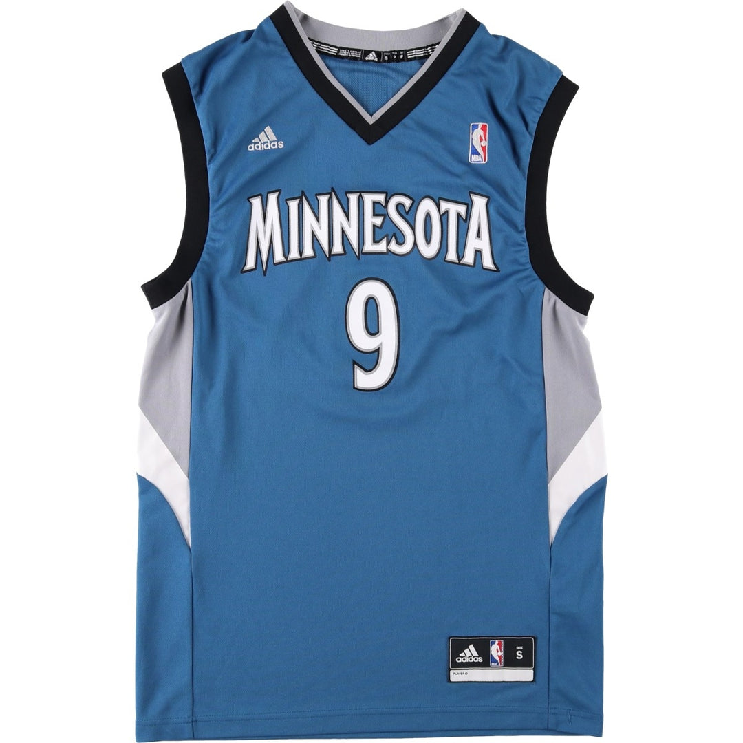 Adidas NBA Minnesota Timberwolves V-neck Game Shirt Replica Uniform (Men's Size S) polyester blue type Vintage Second Hand