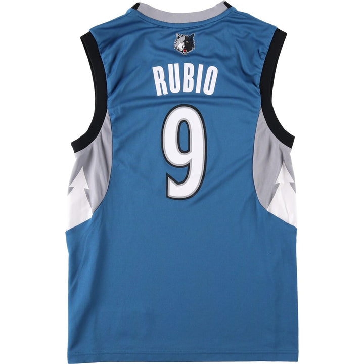 Adidas NBA Minnesota Timberwolves V-neck Game Shirt Replica Uniform (Men's Size S) polyester blue type Vintage Second Hand