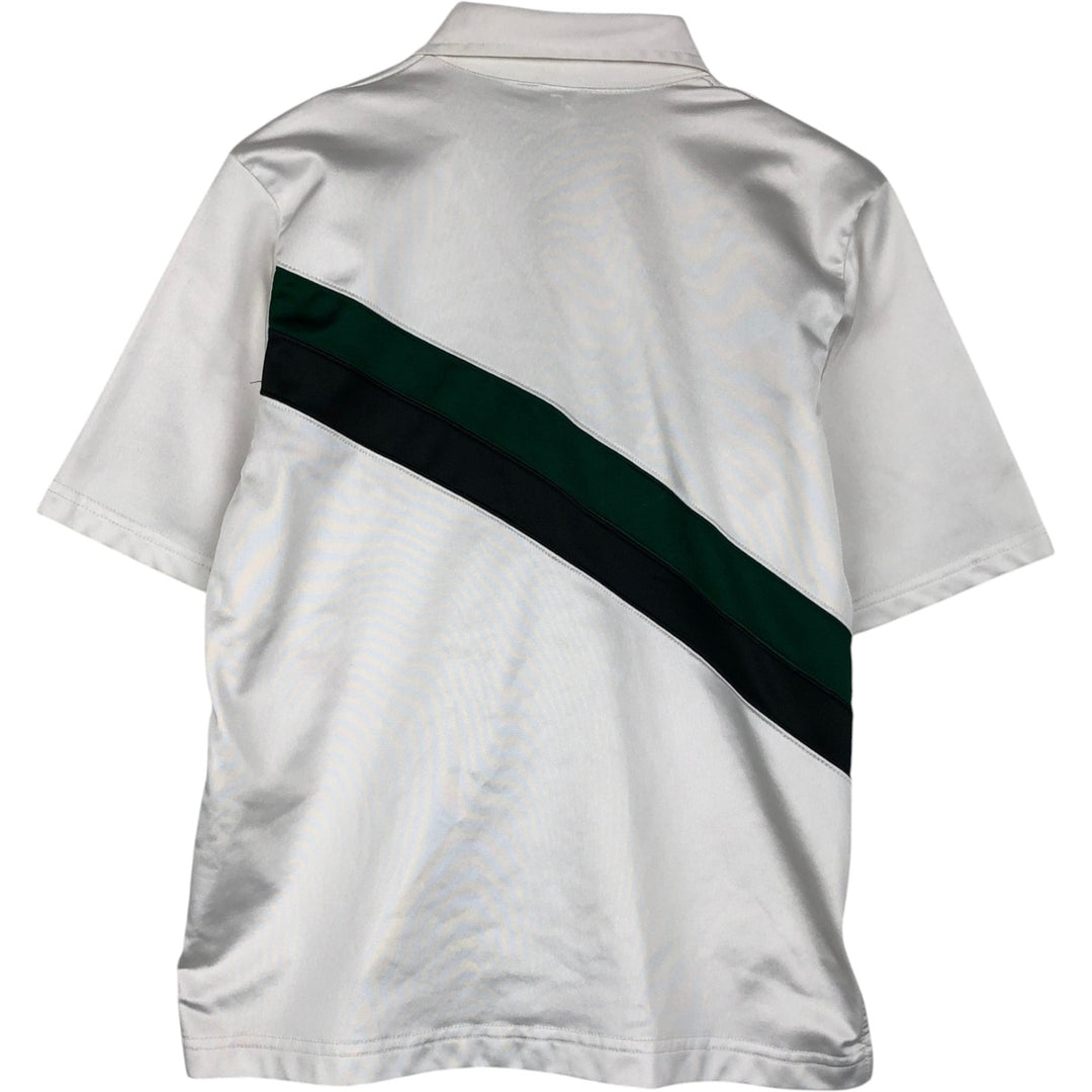 90'S Champion collared game shirt, made in USA, men's size M equivalent, vintage. polyester white type Vintage Second Hand