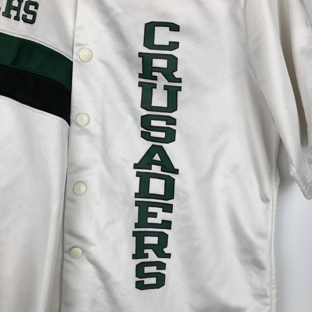90'S Champion collared game shirt, made in USA, men's size M equivalent, vintage. polyester white type Vintage Second Hand