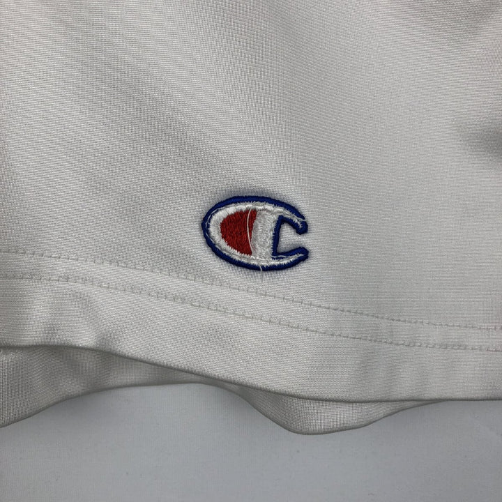 90'S Champion collared game shirt, made in USA, men's size M equivalent, vintage. polyester white type Vintage Second Hand