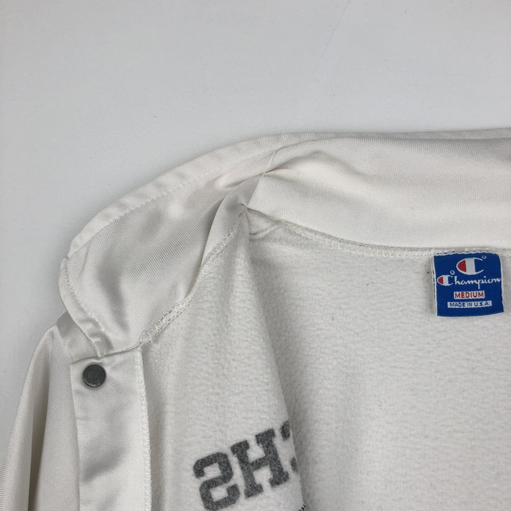 90'S Champion collared game shirt, made in USA, men's size M equivalent, vintage. polyester white type Vintage Second Hand