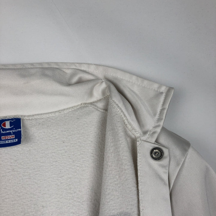 90'S Champion collared game shirt, made in USA, men's size M equivalent, vintage. polyester white type Vintage Second Hand