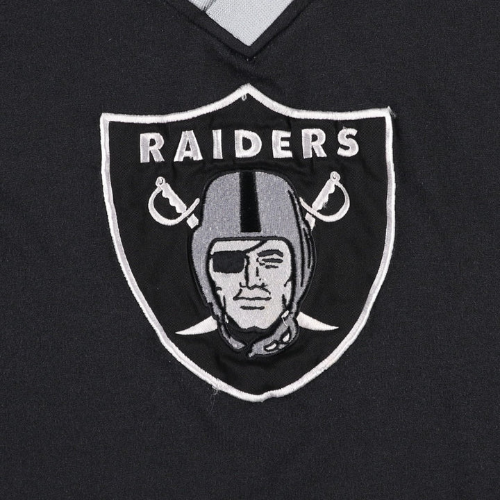 NFL Las Vegas Raiders V-neck Long-Sleeve Game Shirt Football Shirt Men's Size XL (approx.) polyester black type Vintage Second Hand