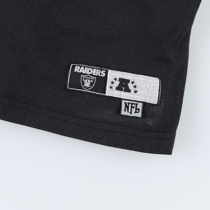 NFL Las Vegas Raiders V-neck Long-Sleeve Game Shirt Football Shirt Men's Size XL (approx.) polyester black type Vintage Second Hand