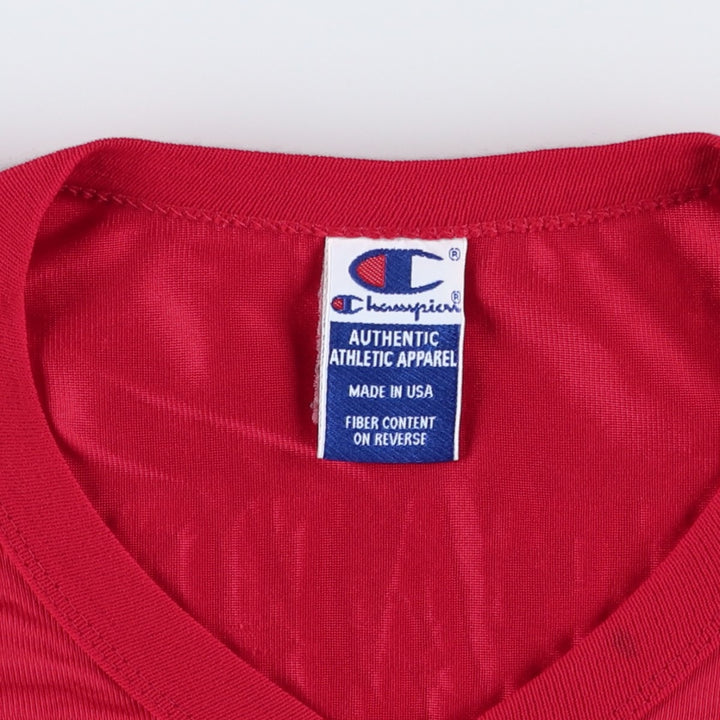 90'S Champion Ohio State University Game Shirt College Football Shirt Made in USA Men's Size M (approx.) Nylon red type Vintage Second Hand