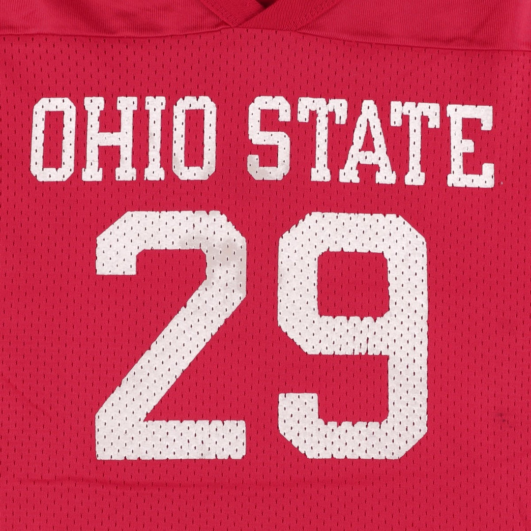 90'S Champion Ohio State University Game Shirt College Football Shirt Made in USA Men's Size M (approx.) Nylon red type Vintage Second Hand