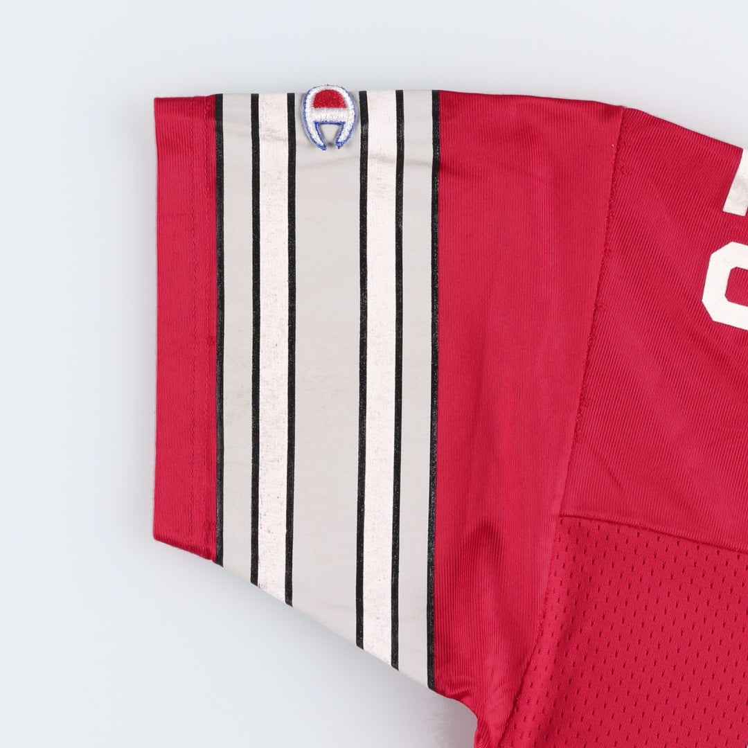 90'S Champion Ohio State University Game Shirt College Football Shirt Made in USA Men's Size M (approx.) Nylon red type Vintage Second Hand