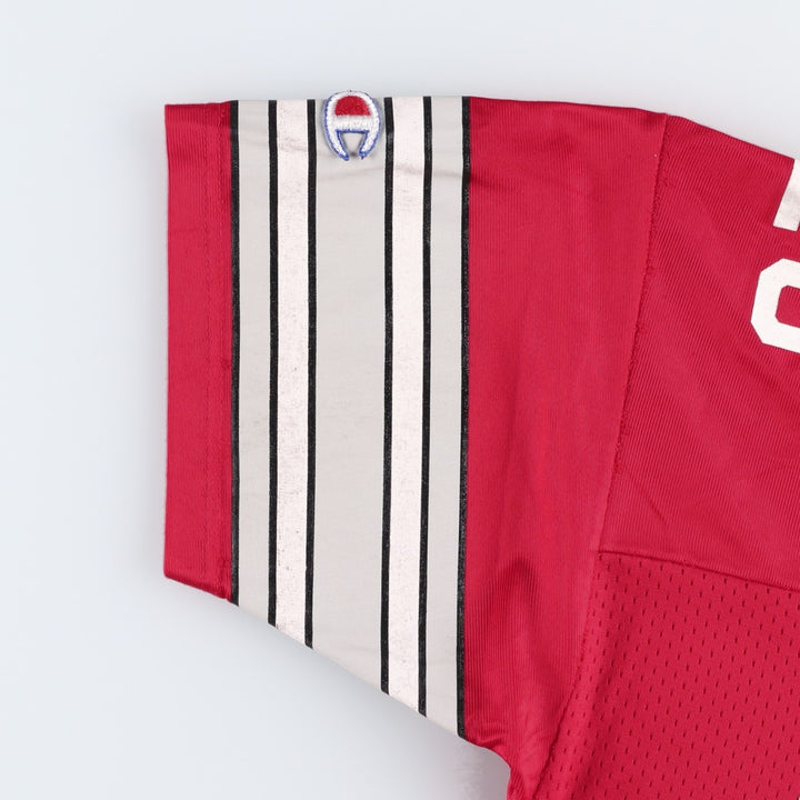 90'S Champion Ohio State University Game Shirt College Football Shirt Made in USA Men's Size M (approx.) Nylon red type Vintage Second Hand