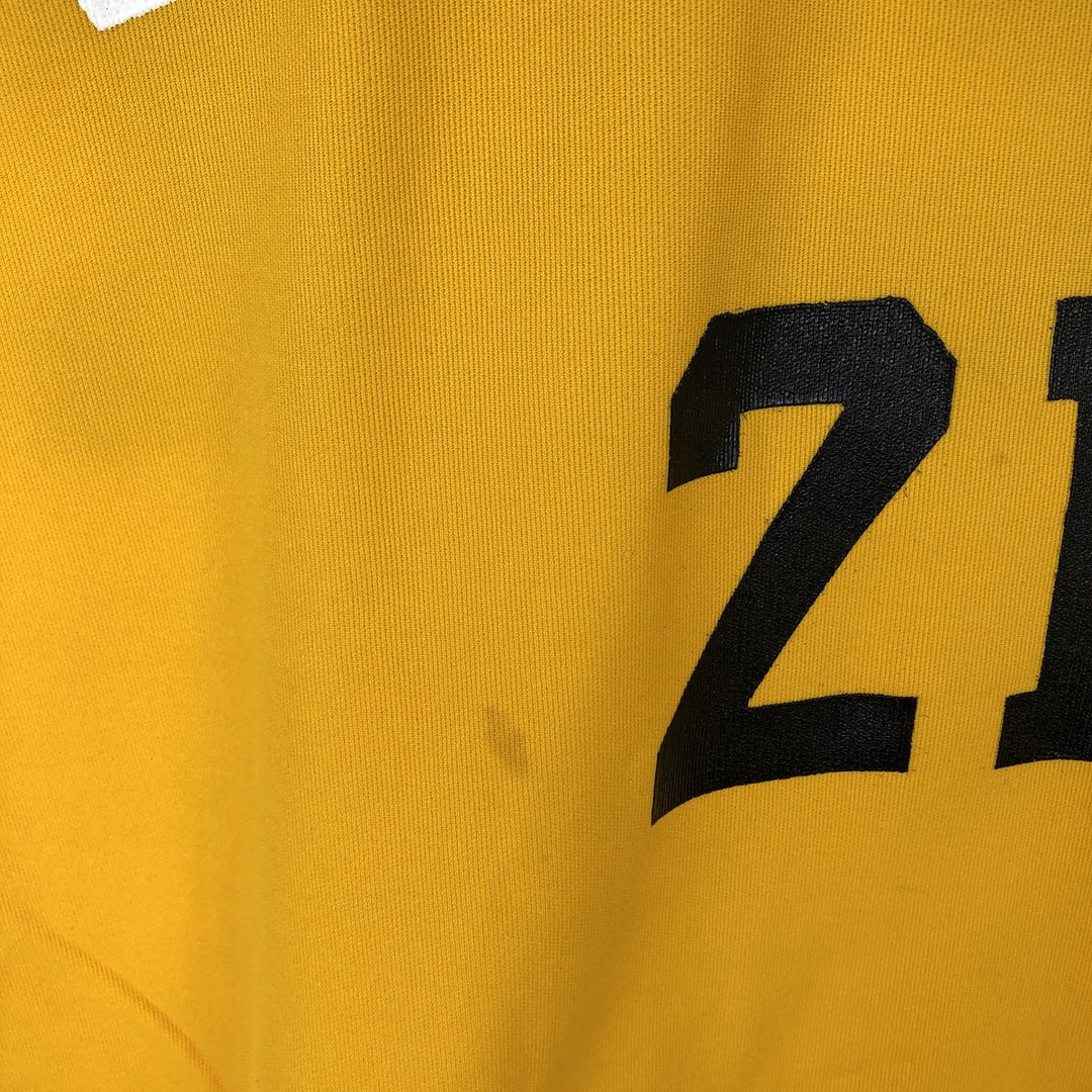 Sand-Knit MLB Pittsburgh Pirates V-Neck Game Shirt Baseball Shirt Made in USA Men's Size M unclear yellow type Vintage Second Hand