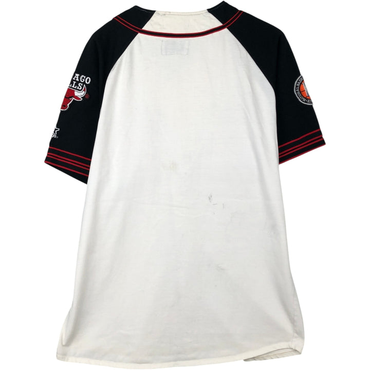 90'S Starter NBA Chicago Bulls Game Shirt Baseball Shirt Men's Size L (Equivalent) Vintage polyester white type Vintage Second Hand