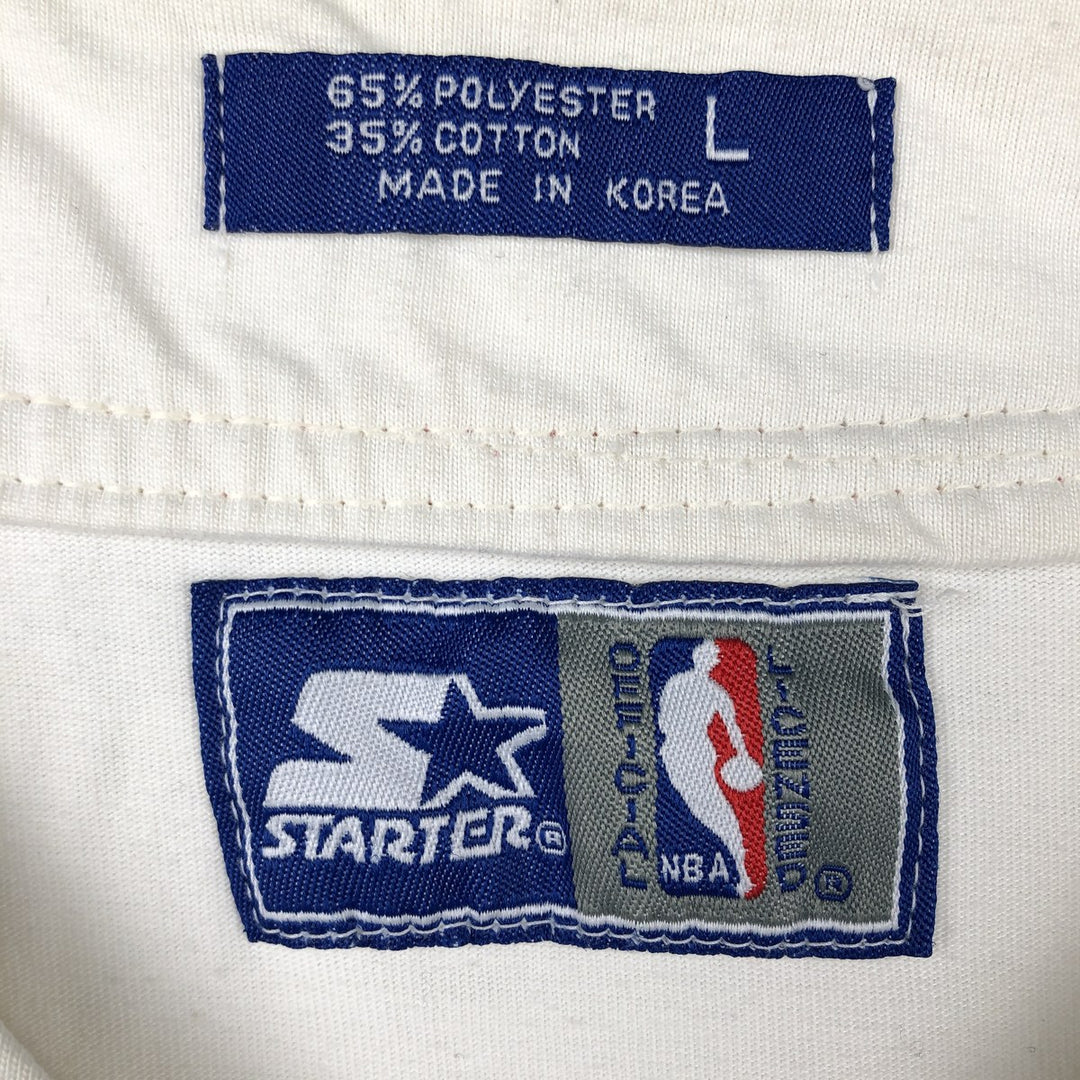 90'S Starter NBA Chicago Bulls Game Shirt Baseball Shirt Men's Size L (Equivalent) Vintage polyester white type Vintage Second Hand
