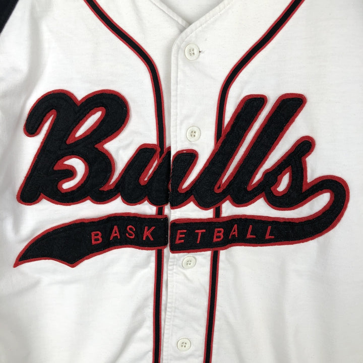 90'S Starter NBA Chicago Bulls Game Shirt Baseball Shirt Men's Size L (Equivalent) Vintage polyester white type Vintage Second Hand