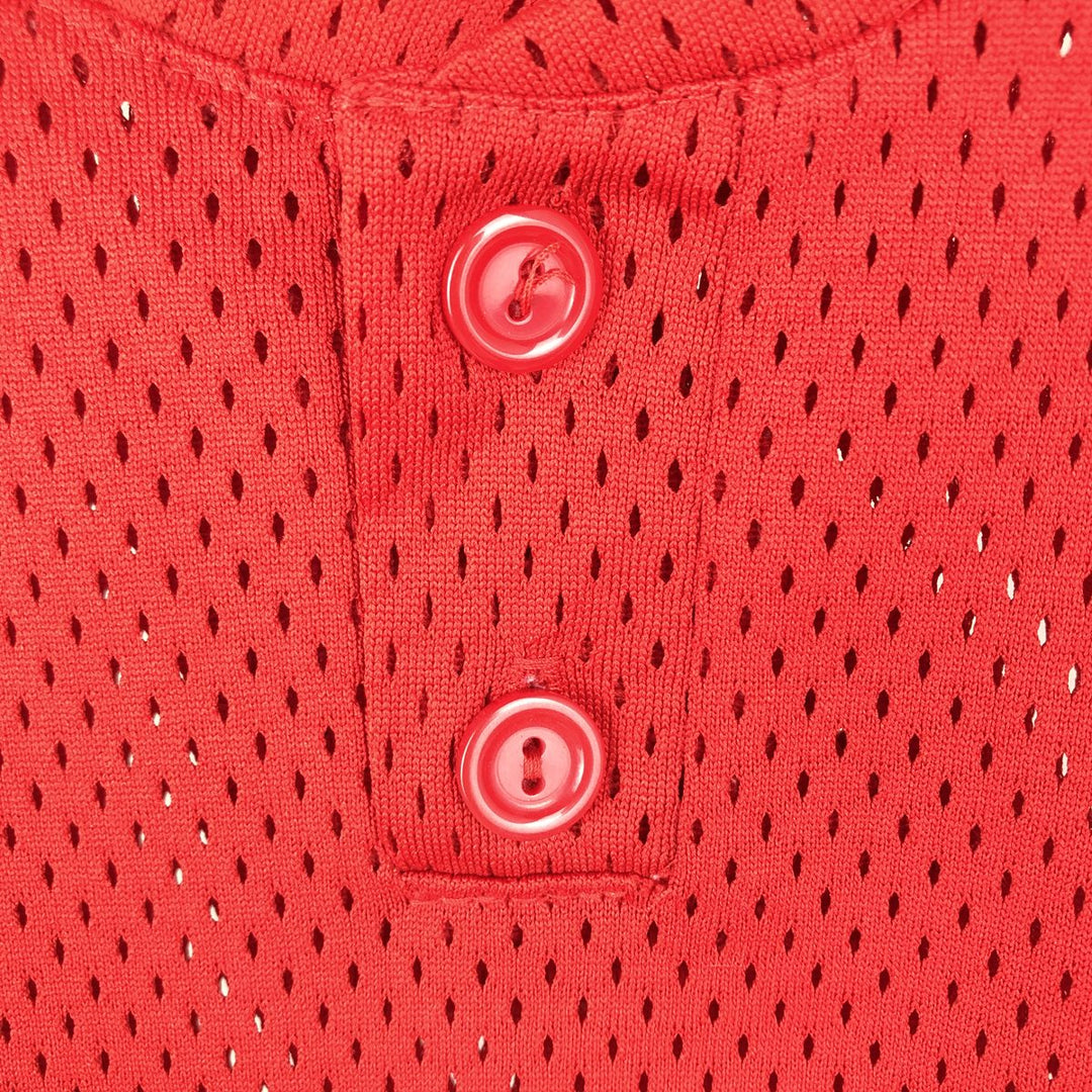 SMASH Athletics MLB St. Louis Cardinals Henley Neck Mesh Game Shirt Baseball Shirt Men's Size L (approx.) Nylon red type Vintage Second Hand