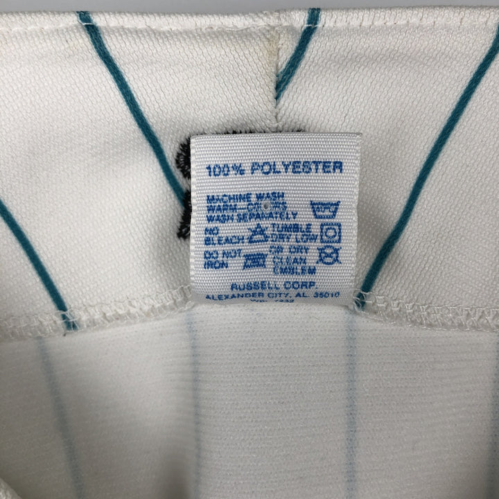 80s-90'S Russell MLB Florida Marlins Stripe Pattern Sleeveless Game Shirt Baseball Shirt Men's Size S (approx.) polyester white type Vintage Second Hand